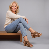 Adela Open Toe Cork Platform Sandal