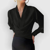 Satin Wrap Blouse