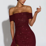 Off-The-Shoulder Maxi Dress