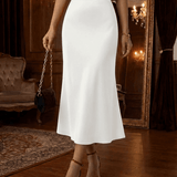 White Luna Midi Skirt
