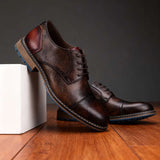 Deep-Grained Cap-Toe Derbies