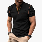 Men's Band Collar Knit Polo