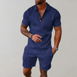 Two-Piece Polo Shorts Set
