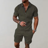 Two-Piece Polo Shorts Set