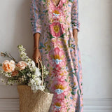 Floral V-Neck Midi Dress
