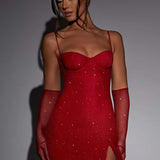 Sparkle Mesh Mini Dress