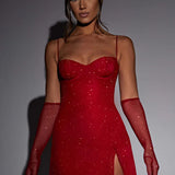 Sparkle Mesh Mini Dress