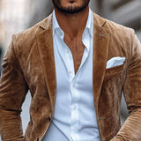 Slim Fit Suede Blazer