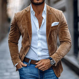 Slim Fit Suede Blazer