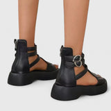 Multi-Strap Orthopedic Platform Sandals