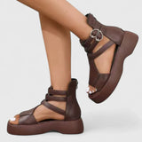 Multi-Strap Orthopedic Platform Sandals