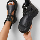 Multi-Strap Orthopedic Platform Sandals