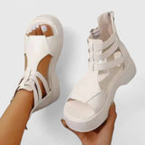 Multi-Strap Orthopedic Platform Sandals