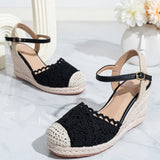 Closed-Toe Espadrille Wedges
