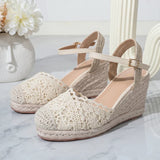 Closed-Toe Espadrille Wedges