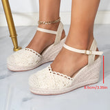 Closed-Toe Espadrille Wedges