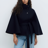 Novara Wool-Blend Cape Coat