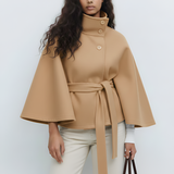 Novara Wool-Blend Cape Coat