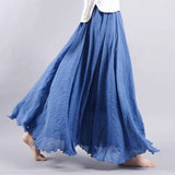 Bohemian Flared Maxi Skirt