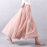 Bohemian Flared Maxi Skirt