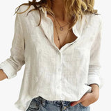 Roll-Tab Button Front Blouse