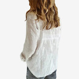 Roll-Tab Button Front Blouse