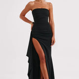 Strapless Drape Maxi Dress