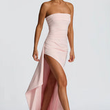 Strapless Drape Maxi Dress