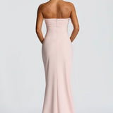 Strapless Ruched Maxi Dress