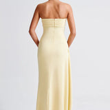 Strapless Drape Maxi Dress