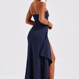 Strapless Drape Maxi Dress