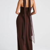 Strapless Ruched Maxi Dress