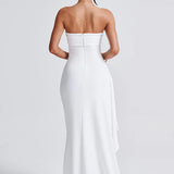 Strapless Ruched Maxi Dress
